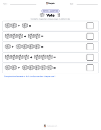Aperçu de la feuille de travail imprimable Vote