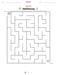 Abstimmung druckbare Arbeitsblatt Vorschau
