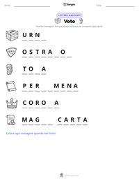 Anteprima della scheda stampabile di Votazione