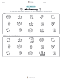 Abstimmung druckbare Arbeitsblatt Vorschau
