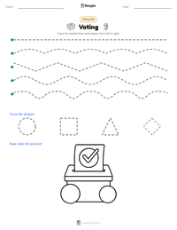 Voting printable worksheet preview