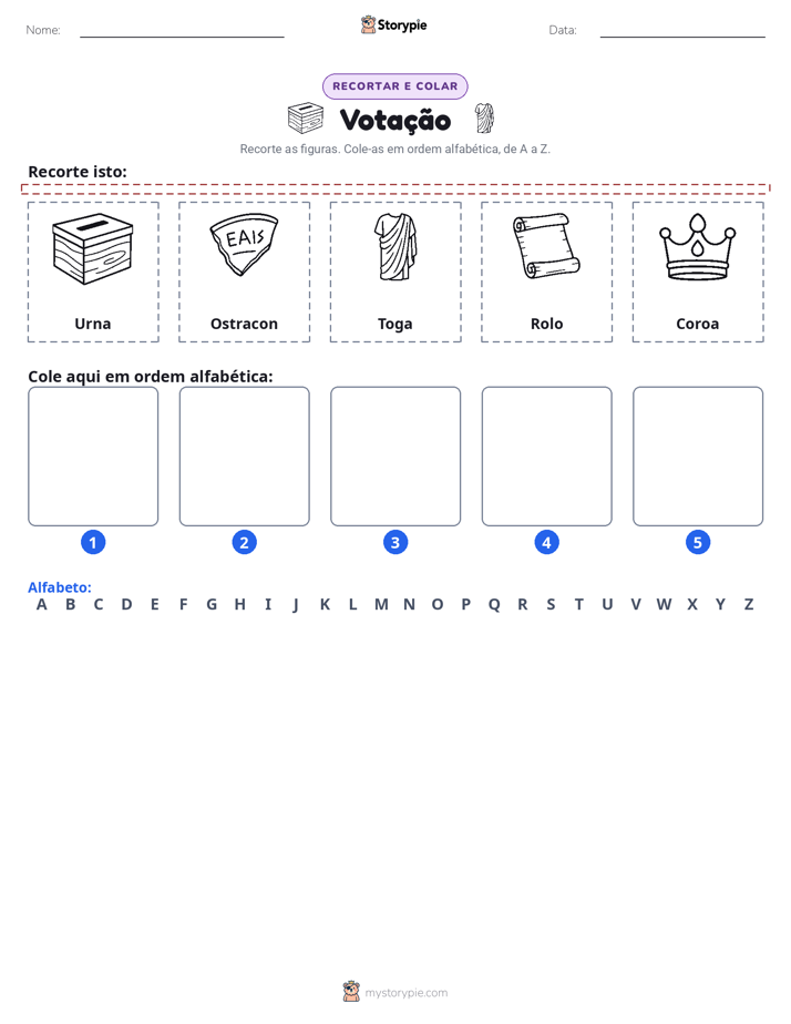 Recortar & Colar Alfabeto