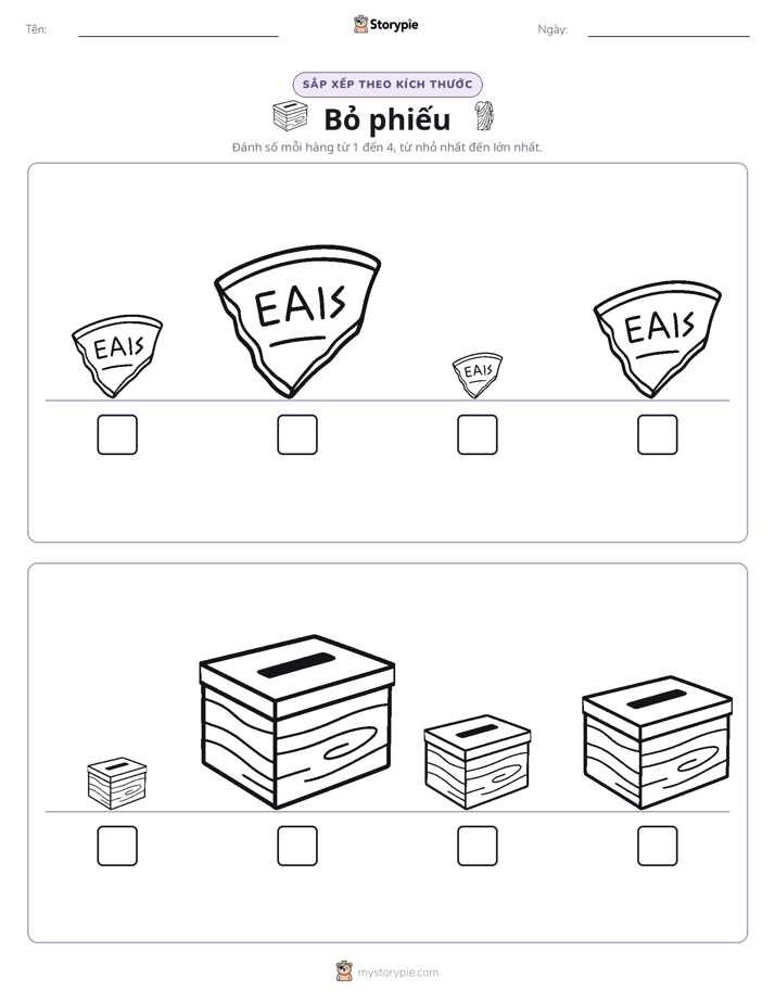Thứ Tự Kích Thước