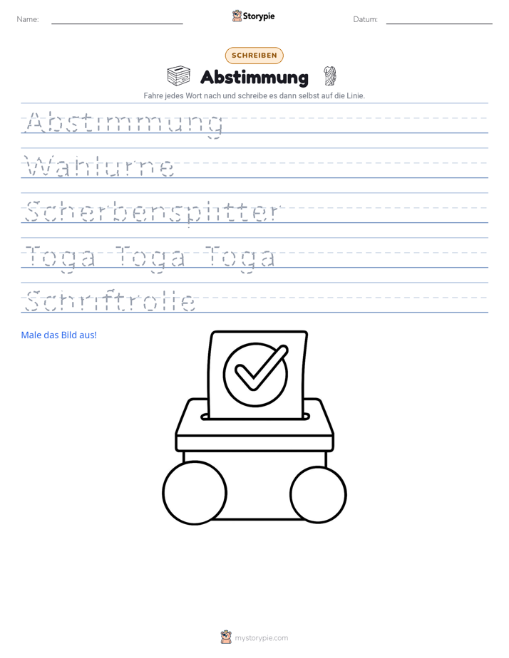 Schreibübung