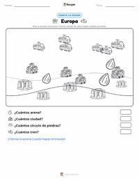 Vista previa de la hoja de trabajo imprimible de Europa