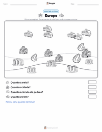Prévia da folha de atividades imprimível Europa