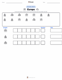 Europe printable worksheet preview