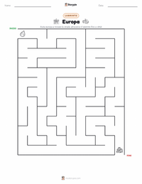 Anteprima della scheda stampabile di Europa