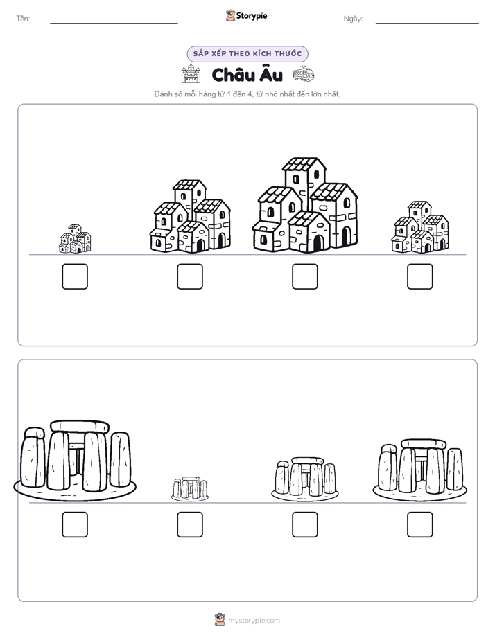 Thứ Tự Kích Thước