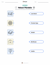 Nelson Mandela printable worksheet for kids