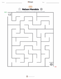 Nelson Mandela printable worksheet preview