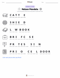 Nelson Mandela printable worksheet preview