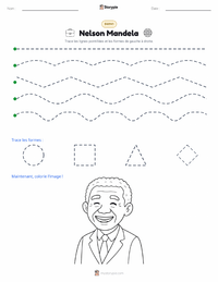 Aperçu de la feuille de travail imprimable Nelson Mandela