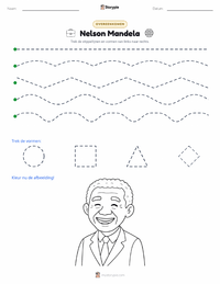 Nelson Mandela afdrukbare werkblad voorbeeld