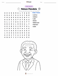 Nelson Mandela printable worksheet preview