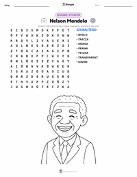 Podgląd drukowalnego arkusza ćwiczeń Nelson Mandela