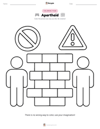 Apartheid coloring page for kids