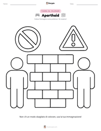 Pagina da colorare di Apartheid per bambini