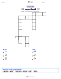 Apartheid printable worksheet preview