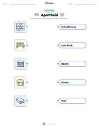 Apartheid printable worksheet for kids