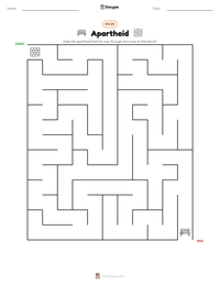Apartheid printable worksheet preview