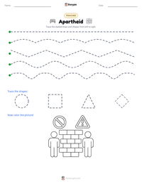 Apartheid printable worksheet preview