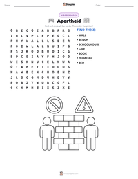 Apartheid printable worksheet preview