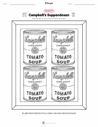 Campbell’s Suppendosen Malvorlage für Kinder