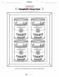 Campbell’s Soup Cans printable worksheet preview