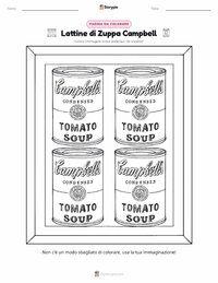 Anteprima della scheda stampabile di Lattine di Zuppa Campbell's