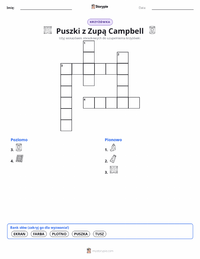 Podgląd drukowalnego arkusza ćwiczeń Puszki z zupą Campbell