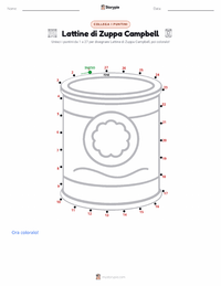 Anteprima della scheda stampabile di Lattine di Zuppa Campbell's