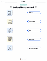 Scheda stampabile di Lattine di Zuppa Campbell's per bambini