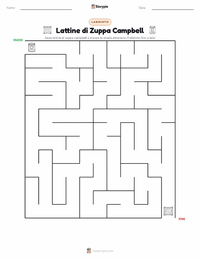 Anteprima della scheda stampabile di Lattine di Zuppa Campbell's