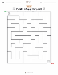 Podgląd drukowalnego arkusza ćwiczeń Puszki z zupą Campbell