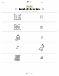 Campbell’s Soup Cans printable worksheet preview