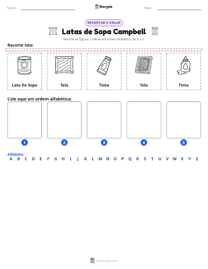 Recortar & Colar Alfabeto