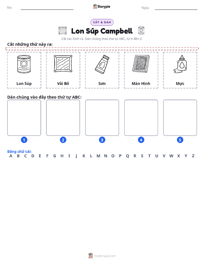 Cắt & Dán Chữ Cái