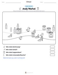 Andy Warhol druckbare Arbeitsblatt Vorschau