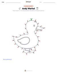 Podgląd drukowalnego arkusza ćwiczeń Andy Warhol