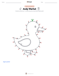 Prévia da folha de atividades imprimível Andy Warhol
