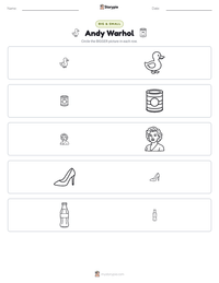 Andy Warhol printable worksheet preview