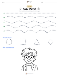 Andy Warhol printable worksheet preview
