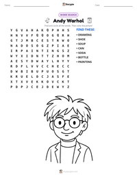 Andy Warhol printable worksheet preview