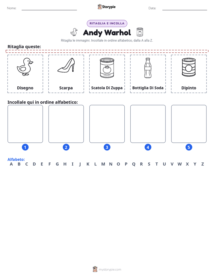 Taglia & Incolla Alfabeto