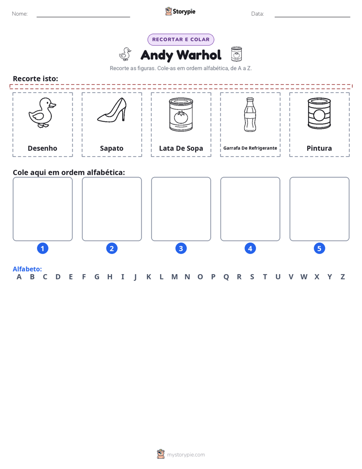 Recortar & Colar Alfabeto
