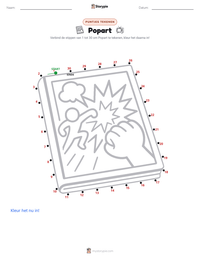 Popart afdrukbare werkblad voorbeeld