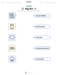 Pop Art printable worksheet preview