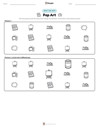 Pop Art printable worksheet preview