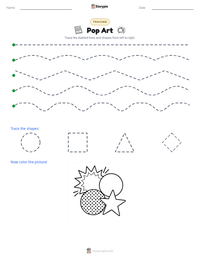 Pop Art printable worksheet preview